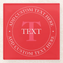 Plantilla de texto circular elegante editable rojo