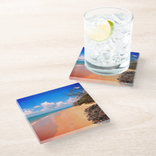 Posavasos De Vidrio Playa
