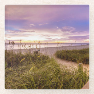 Posavasos De Vidrio Playa la Florida de Nápoles