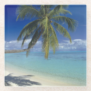 Posavasos De Vidrio Playa Matira en la isla de Bora Bora, Sociedad