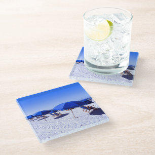 Posavasos De Vidrio Playas tropicales   Aguas de aclaración, Florida