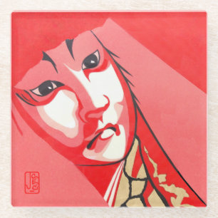 Posavasos De Vidrio Plaza de la montaña rusa de vidrio Kabuki