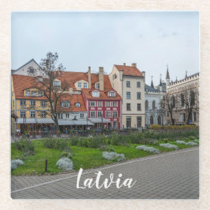 Posavasos De Vidrio Plaza Livu en Riga, Letonia