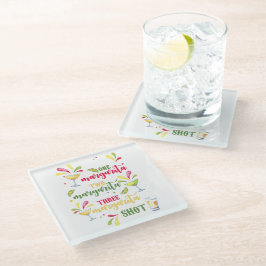 Posavasos De Vidrio Plaza Margarita de acuarela festiva