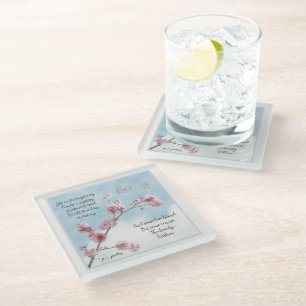 Posavasos De Vidrio Poema de belleza (escrito por mí)