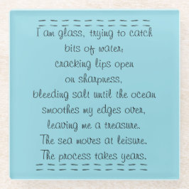 Posavasos De Vidrio Poesía de playa