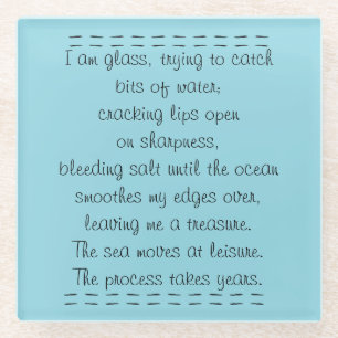 Posavasos De Vidrio Poesía de playa