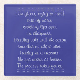 Posavasos De Vidrio Poesía de playa