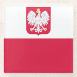 Posavasos De Vidrio Poland Flag<br><div class="desc">Patriotic flag of Poland.</div>