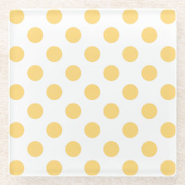 Posavasos De Vidrio Polkadots amarillos