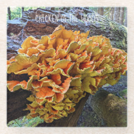 Posavasos De Vidrio Pollo naranja del champiñón de Woods