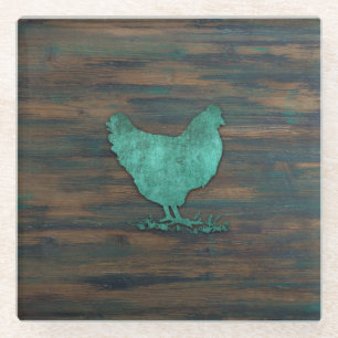 Posavasos De Vidrio Pollo rústico (trullo)