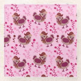 Posavasos De Vidrio Pollos de carne