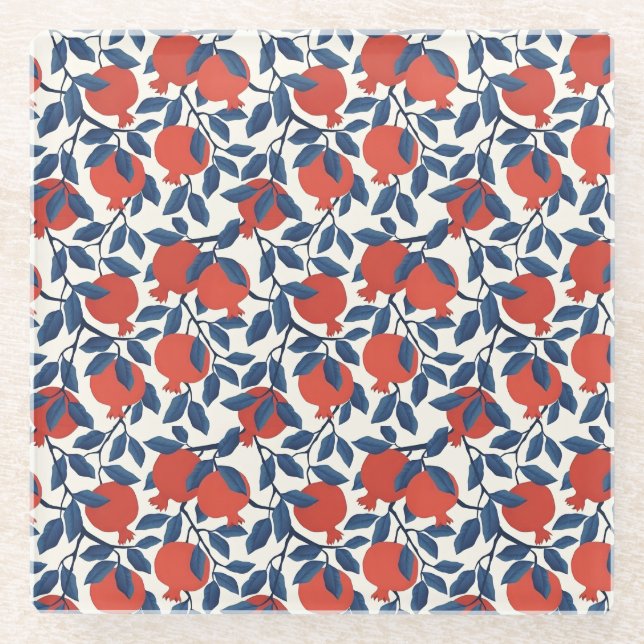 Posavasos De Vidrio Pomegranato (Anverso)