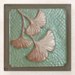 Posavasos De Vidrio Ponente de opinión Gingko Leaf