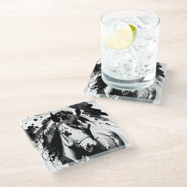 Posavasos De Vidrio Pony espiritual 7 (Angular)