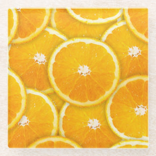 Posavasos De Vidrio Pop Art Naranja Slices