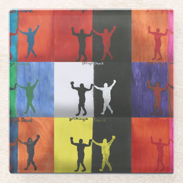 Posavasos De Vidrio Pop art no.1 by Yeshaya Dank -  (Anverso)