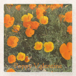 Posavasos De Vidrio Poppy Valentine