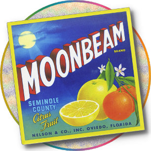 Posavasos De Vidrio PORTACOPAS DE VIDRIO - Moonbeam Citrus - Etiqueta