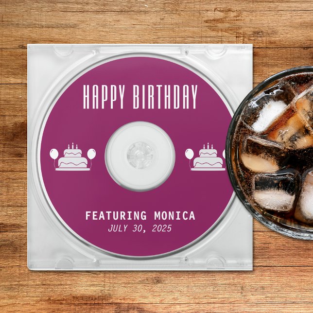 Posavasos De Vidrio Portada del álbum Funda de CD de música (Music CD Case Album Cover Birthday Party Glass Coaster
)