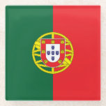 Posavasos De Vidrio Portugal Flag<br><div class="desc">Patriotic flag of Portugal.</div>