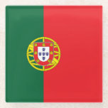 Posavasos De Vidrio Portugal Flag<br><div class="desc">Patriotic flag of Portugal.</div>