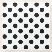 Pos de polka negro sobre blanco