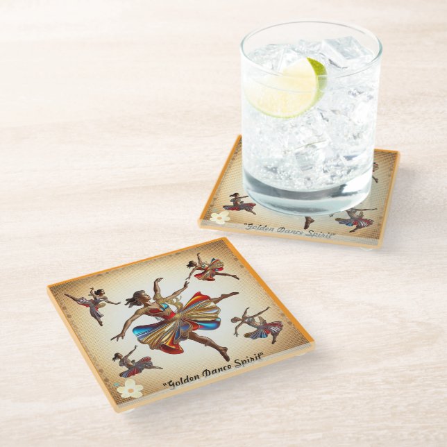 Posavasos De Vidrio "Poses dramáticos del movimiento" (Angular)