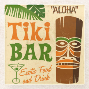 Posavasos De Vidrio Poster de la hawaiana