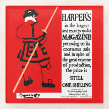 Póster vintage de la revista Harper's Beefeater