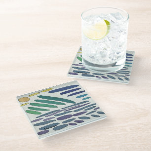 Posavasos De Vidrio Práctico de costa de cristal colorido