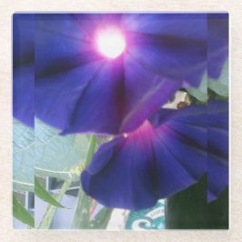 Posavasos De Vidrio Práctico de costa de cristal floral