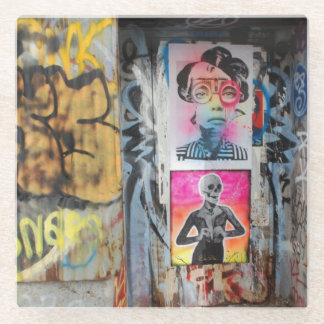 Posavasos De Vidrio Práctico de costa de la puerta 4 de la pintada