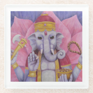 Posavasos De Vidrio Práctico de costa del vidrio de Ganesh