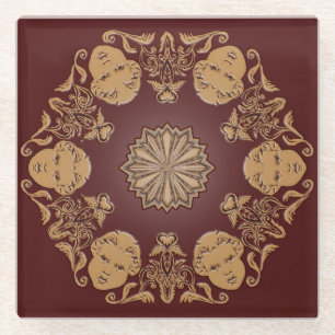 Posavasos De Vidrio Práctico de costa del vidrio de Snoiwflake