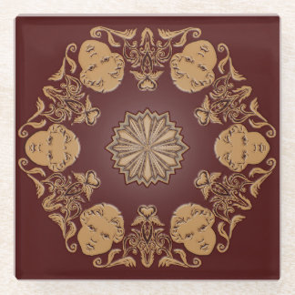 Posavasos De Vidrio Práctico de costa del vidrio de Snoiwflake