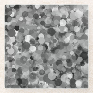 Posavasos De Vidrio Práctico de costa gris del vidrio del punto