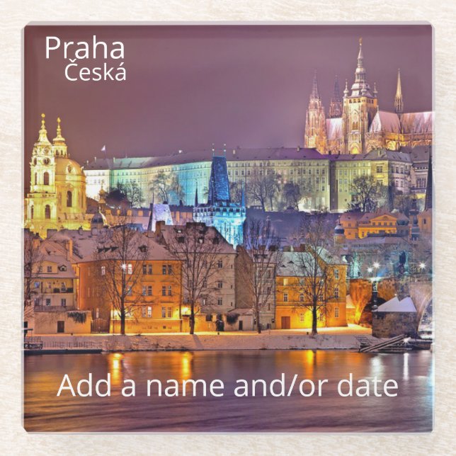 Posavasos De Vidrio Prague Glass Cosster (Anverso)