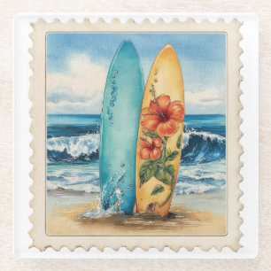 POSAVASOS DE VIDRIO PRECIOSAS TABLAS DE SURF DE VERANO ANGUSTIADAS VIN