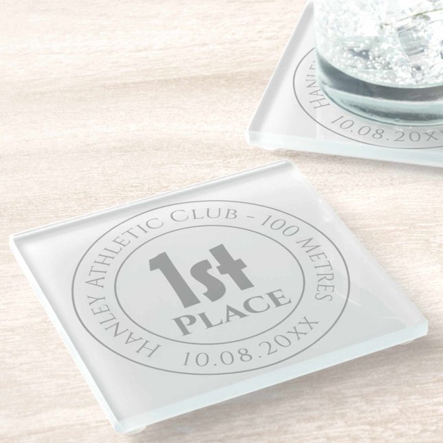 Posavasos De Vidrio Premio de Atletismo 1.ᵉʳ Primer Premio Trofeo (Subido por el creador)