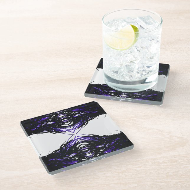 Posavasos De Vidrio Pride Abstract 7 Deadly Sins Alcohol Ink Art (Angular)