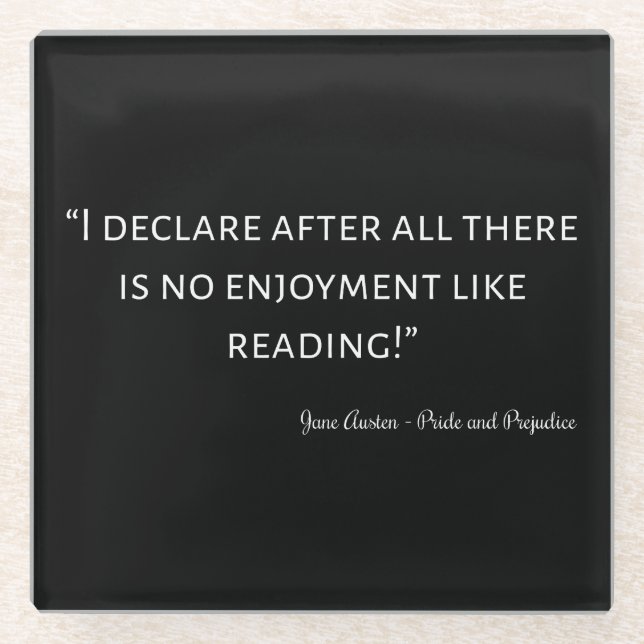 Posavasos De Vidrio Pride and Prejudice Quote III (Anverso)