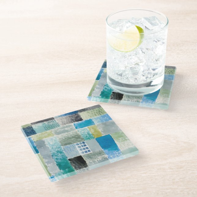 Posavasos De Vidrio Primera casa en un asentamiento - Paul Klee - (Angular)