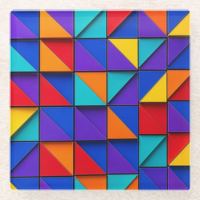 Posavasos De Vidrio Prism Tile (Anverso)