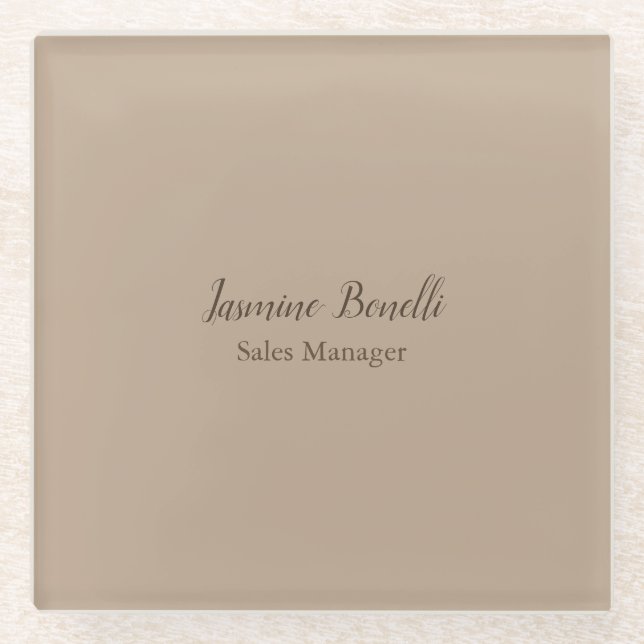 Posavasos De Vidrio Profesional moderno Minimalista (Anverso)