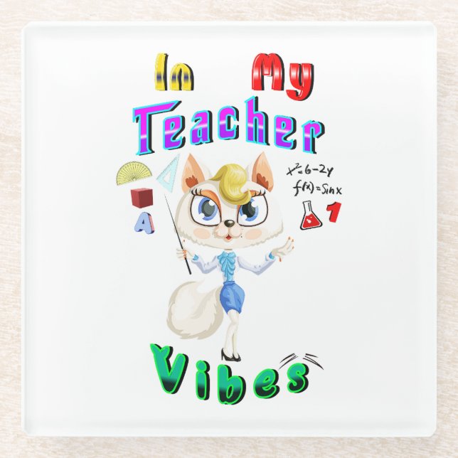Posavasos De Vidrio Profesor (Anverso)