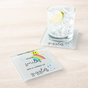 Posavasos De Vidrio Pronóstico feliz