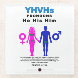 Posavasos De Vidrio Pronouns de YHVH