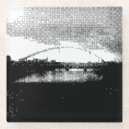 Posavasos De Vidrio puente de píxeles